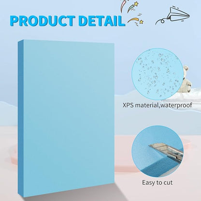LuckyFoam Blue 10 Pack 12x7.5x0.79 inch Foam Sheets 0.79 Inch Thick Polystyrene - Image 4