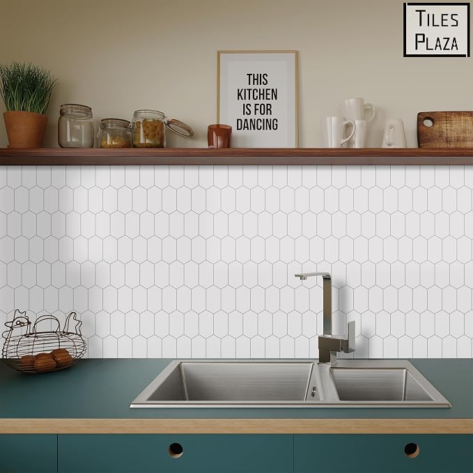 The Tiles Plaza 10-Sheet Peel and Stick Backsplash, Stone Composite Stick On - Image 3