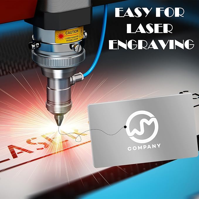 weparmeety 100 Pcs Sliver Metal Engraving Blanks Colorful Aluminum Sheet Laser - Image 4