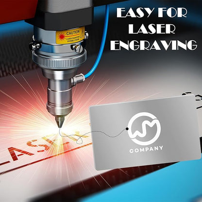 weparmeety 100 Pcs Sliver Metal Engraving Blanks Colorful Aluminum Sheet Laser - Image 4