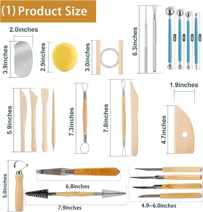 Clay Tools Kit, Pottery Tools Includes Polymer Clay Tools, Sculpting Tools - Image 3
