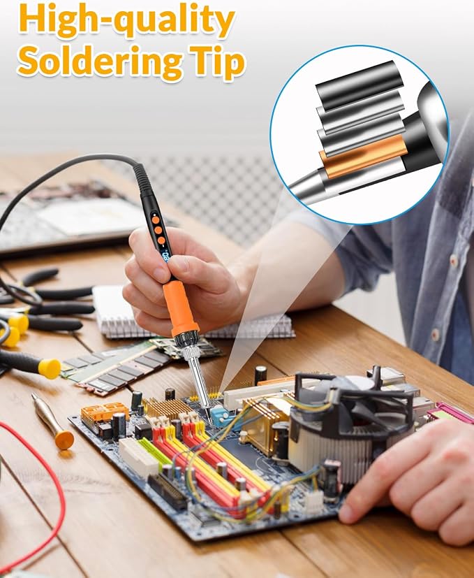 Soldering Iron Kit, 100W High Power Soldering Iron, Fast Heating, Digital - Image 2