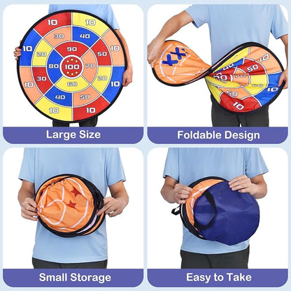 3-in-1 Dart Board for Kids and Adults, Sticky Tic Tac Toe Dart Game for Indoor - Image 7