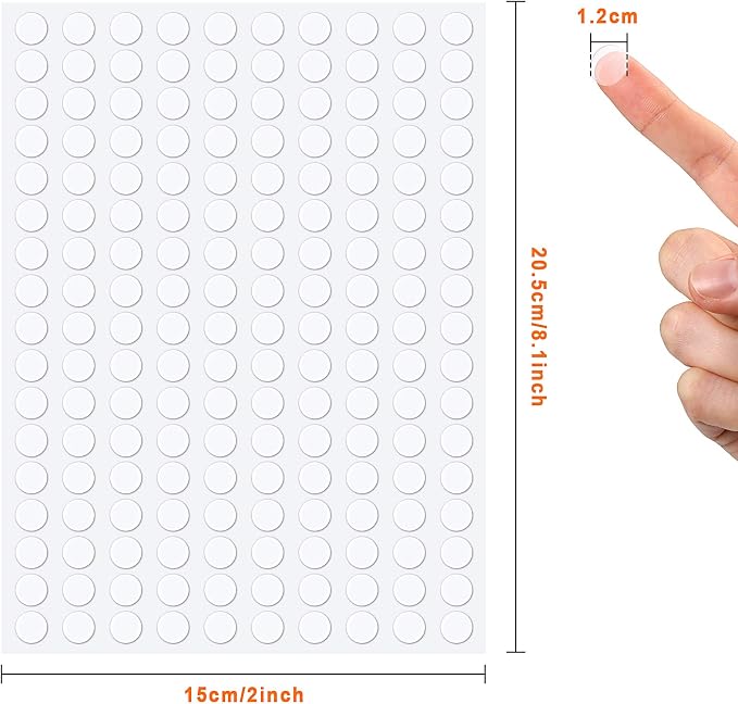 Zonon 3000 Pcs Double Sided Adhesive Dots Clear Glue Point Tape Stickers - Image 2