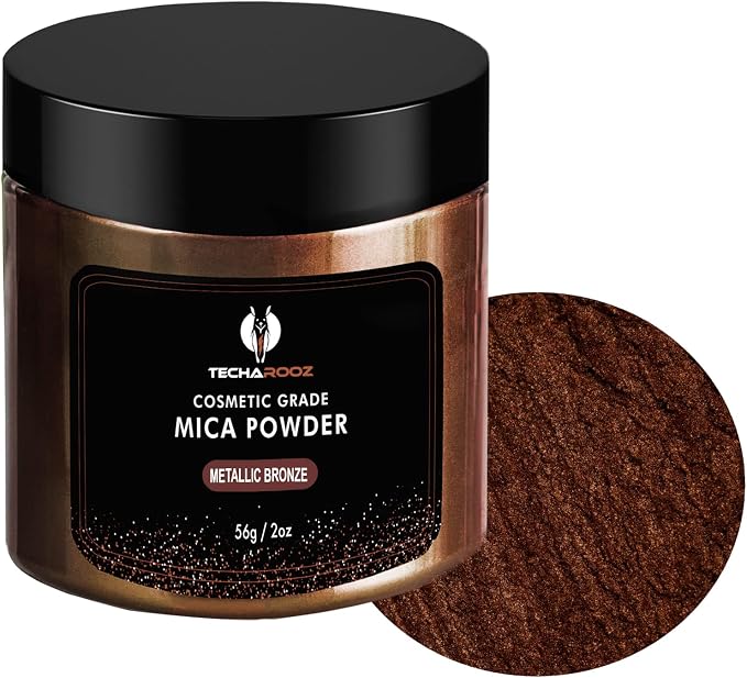 Metallic Bronze Mica Powder for Epoxy Resin 56g / 2oz. Jar by TECHAROOZ