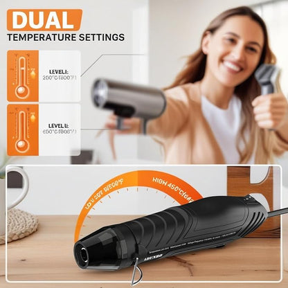 Mini Heat Gun, 300W Dual Temperature Hot Air Gun - Image 7