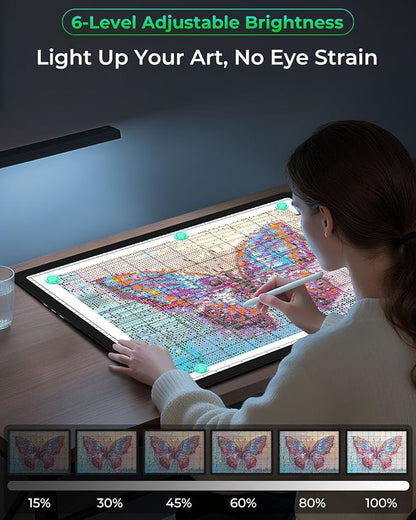 Rechargeable A2 Extra Large Diamond Art Light Board, Bawaslom Light Pad - Image 6