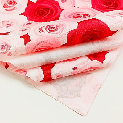 Paper Napkins 80 Pack 2 Ply Floral Beverage Luncheon Dinner Paper Napkins Rose - Image 3
