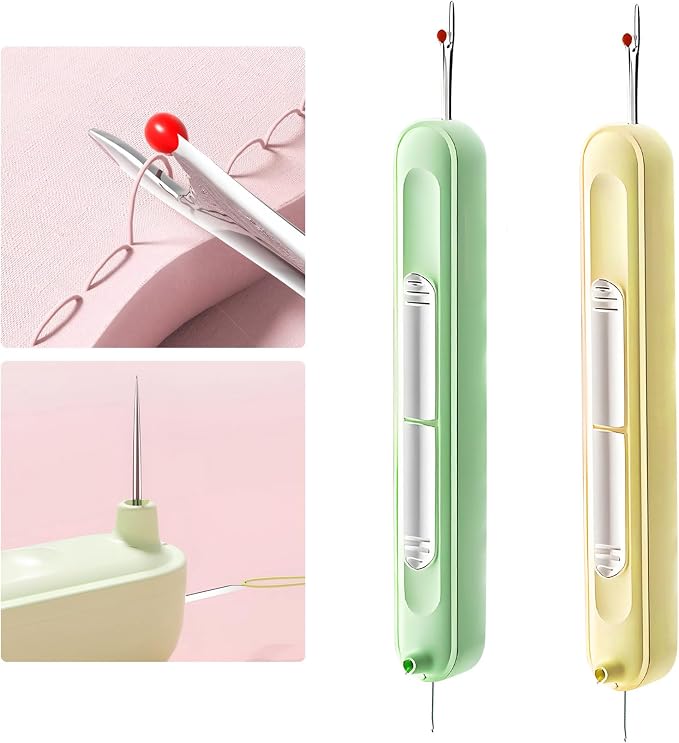 Upgraded 2 in 1 Automatic Needle Threaders Seam Ripper, Quilting Supplies by Xuvrir