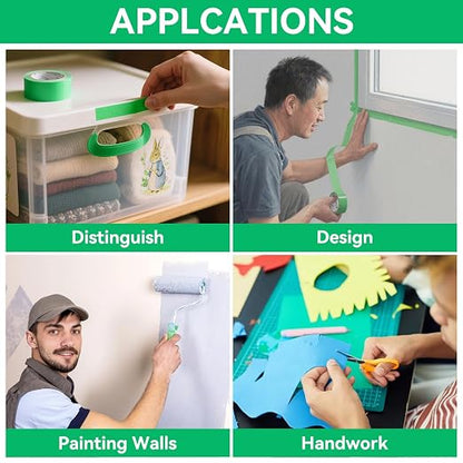 Premium Green Masking Tape, Painters Tape, Diy Paper Arts & Crafts, Spraying - Image 5