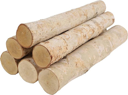 6-Pack White Birch Logs for Fireplace by Sancodee