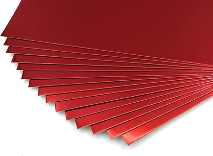 TGXRZX Metallic Red Cardstock Paper, Size 8 "x 11", Mirror Finish Gold Foil - Image 6