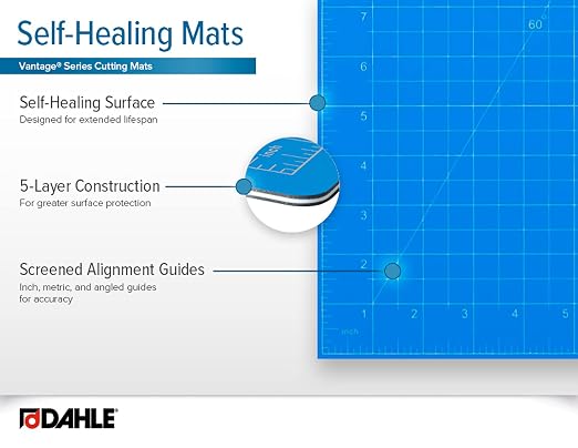 Dahle Vantage 10694 Premium Self-Healing Cutting Mat, 1/2" Grid, 5 Layers - Image 4