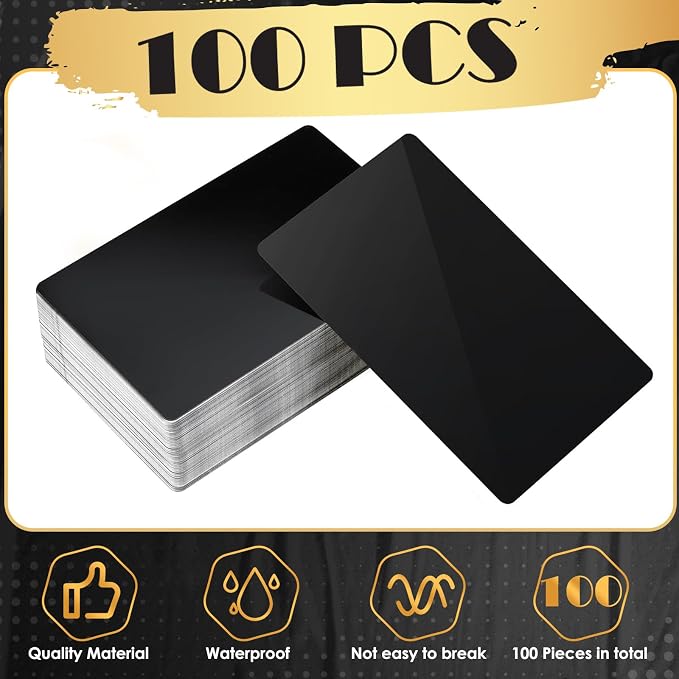 weparmeety 100 Pcs Metal Engraving Blanks Aluminum Sheet Laser Engraving - Image 3