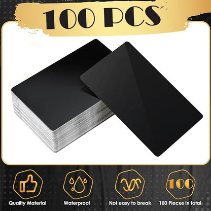 weparmeety 100 Pcs Metal Engraving Blanks Aluminum Sheet Laser Engraving - Image 3