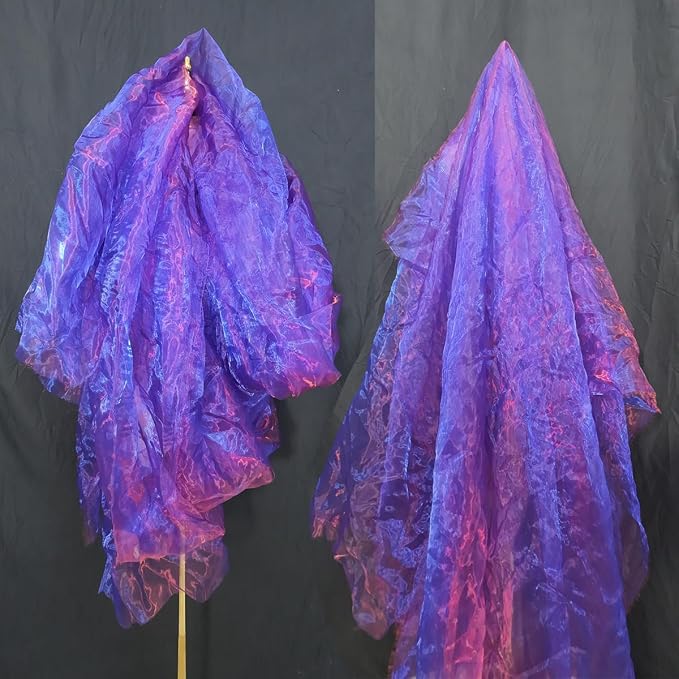 Two-Tone Iridescent Holographic Organza Fabric by Unknown