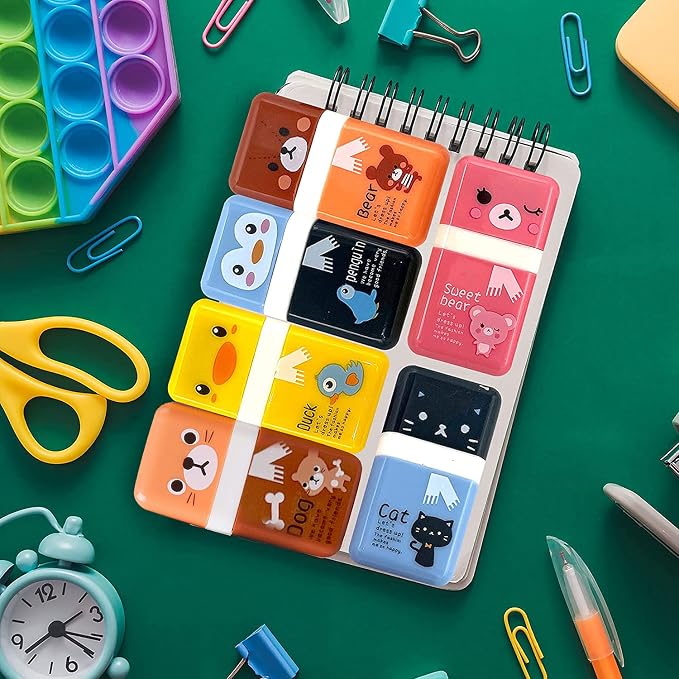 Performore 6‑Pack Animal‑Theme Cute Pencil Erasers - Image 8