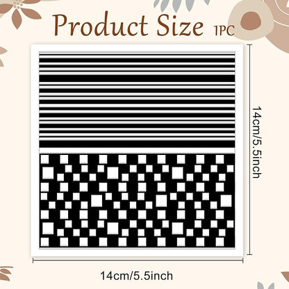 CHGCRAFT Simple Stripes Polymer Clay Texture Sheets Plaid Geometric Pattern - Image 2