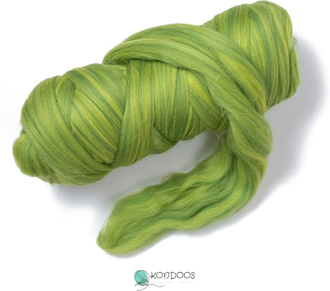 Multi Colored Natural Wool roving, 1 lb. Best Wool - Image 4
