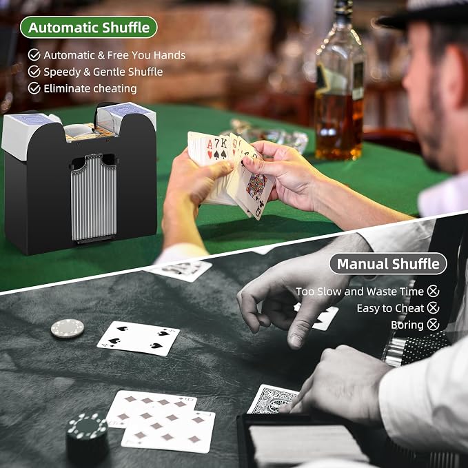 Automatic Card Shuffler 1/2/4/6 Decks, Battery Operated Electric Playing Card - Image 2