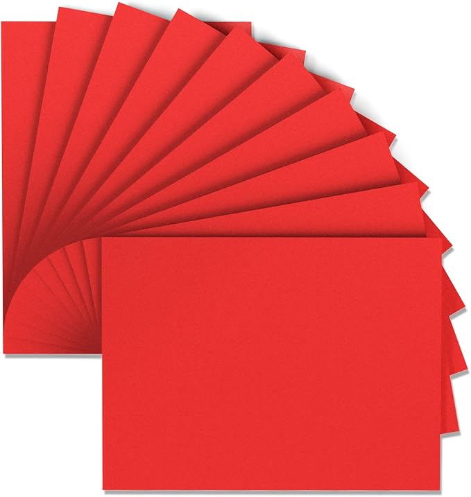 MEARCOOH Red Foam Sheets Crafts 9x12 Inch 2mm Eva Color Craft Foam Paper by MEARCOOH