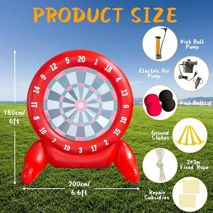 6Ft Tall Giant Kick Darts Games Inflatable Giant Kick Darts Games, Jumbo - Image 4