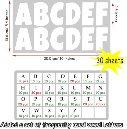 Bemeol 360 Pcs 30 Sheets Bulletin Board Letters 2.5 Inches Alphabet Stickers - Image 2