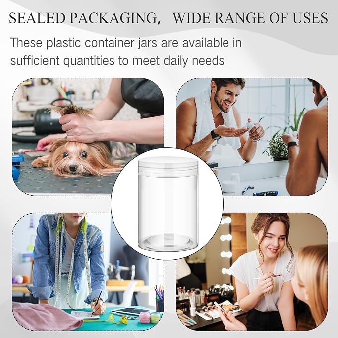SATINIOR 12 Pack Plastic Container Jars - Image 4