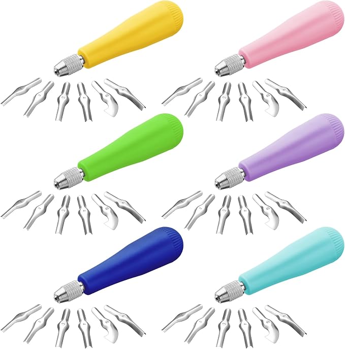 Umigy 6 Pack Craft Linoleum Cutter Kit Carving Tools Assortment Linocut Tools by Umigy