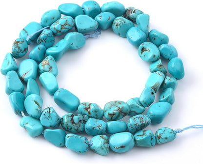 Green Turquoise Pebble Nugget Oval Free Tumbled Stone 6-8mm Natural Gemstone by PLTbeads
