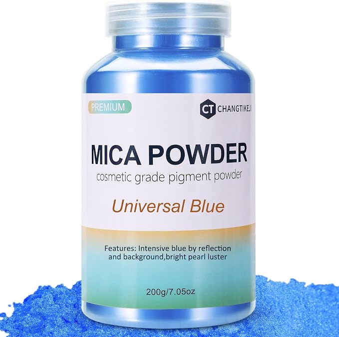 Mica Powder, 7.05OZ（200g）, Universal Blue Mica Powder Pigment by CHANGTIKEJIWelcomeYouOrder