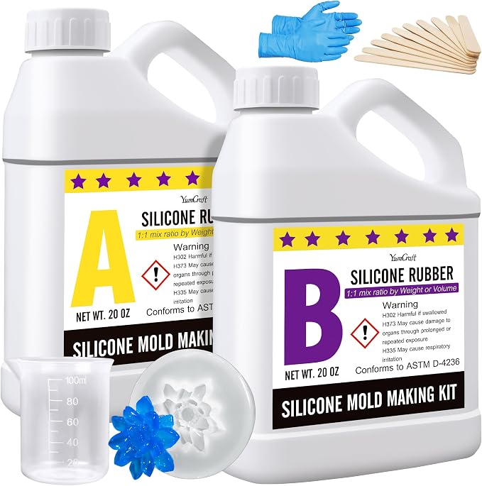Silicone Mold Making Kit - 40oz Elastic Liquid Silicone Rubber by Unknown