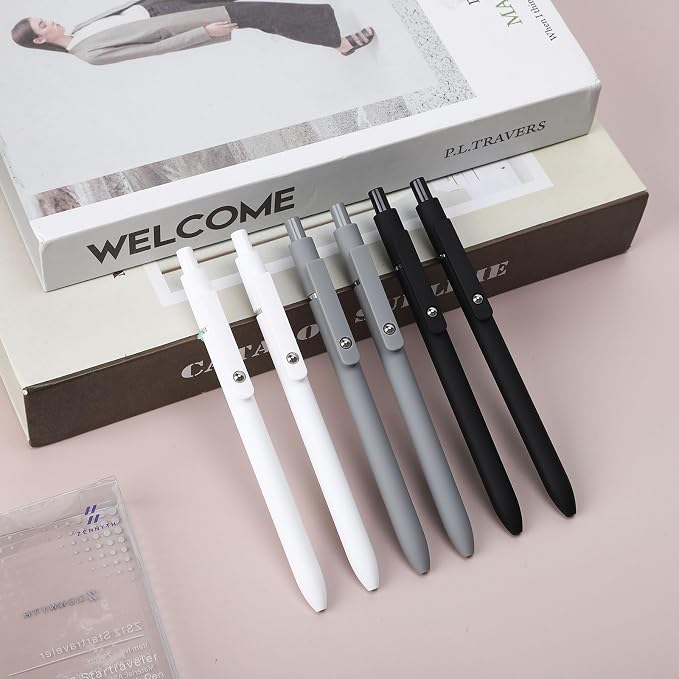 Ddaowanx Gel Pens, 0.5mm Fine Point Quick Dry Black Ink Pens Retractable - Image 6