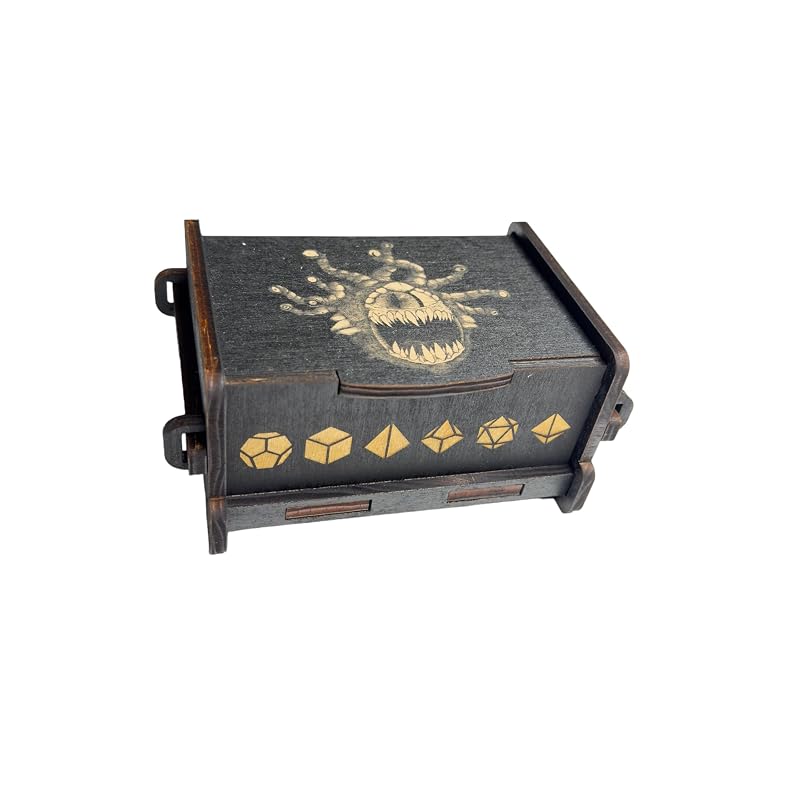 Dice Box - BLACK - 6x4x3 Also holds jewelry and great by Handmade