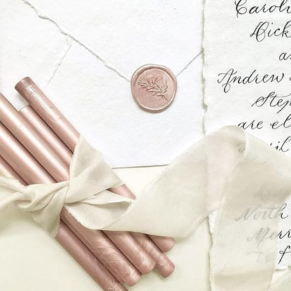 UNIQOOO Metallic Champagne Rose Glue Gun Sealing Wax Sticks - Image 3