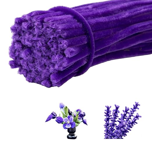 100 Pieces Pipe Cleaners Chenille Stem, Pastel Candy Color Pipe Cleaners Set by RSACCSKY