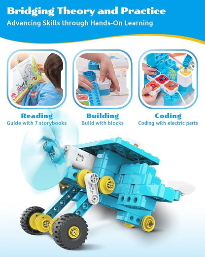 WhalesBot A7 36-in-1 Kids Coding & RC Robot Kit, 160+ Piece Educational - Image 5