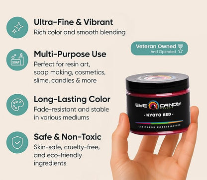 Eye Candy Pigments Premium Red Mica Powder - Image 3