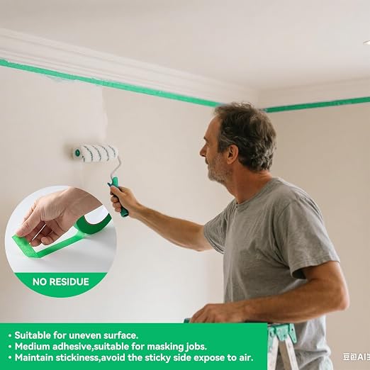 Premium Green Masking Tape, Painters Tape, Diy Paper Arts & Crafts, Spraying - Image 6