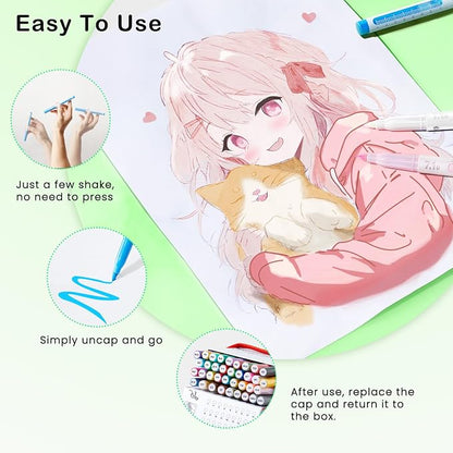 Mooking Paint Markers, 7.1G Capacity Acrylic Paint Markers - Image 3