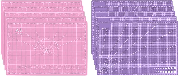 5 PCS Self Healing Cutting Mat 12" x 18": Sewing Rotary Cutting Mat by Unknown