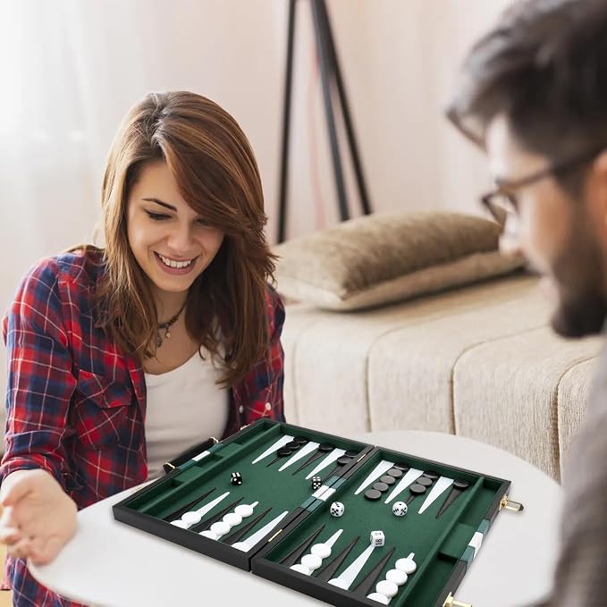 Backgammon Set - Classic Board Game - Portable Travel Strategy Backgammon Game - Image 7