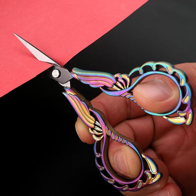 Embroidery Scissors W/Cover Sharp Tip Sewing Crafting Scissor - Image 9