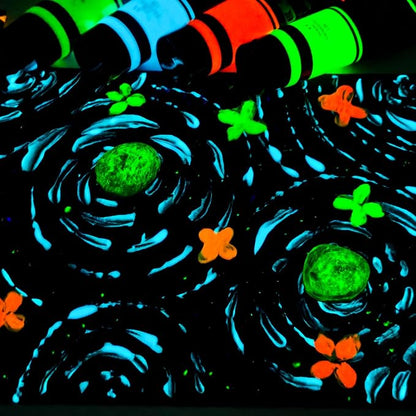 Artecho Glow in the Dark Paint 6 Colors, 120 ml / 4 oz Acrylic Paint - Image 6