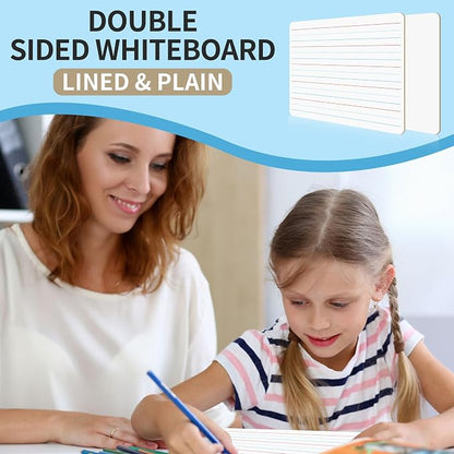 2pack 9x12 inches Dry Erase Board Lapboard Reusable Lined Erasable Ruled - Image 4