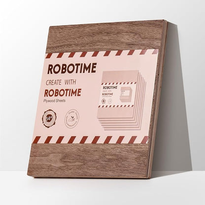 ROBOTIME 6-Pack Laser Wood Sheets 1/8" - Image 2