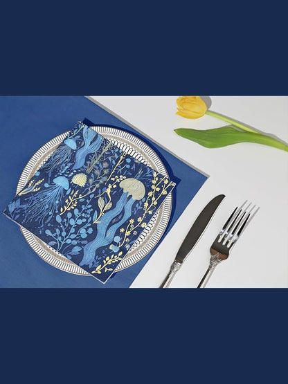 Premium Designer Paper Napkins, 3-Ply 6.5 x 6.5-inches Fold Disposable - Image 5