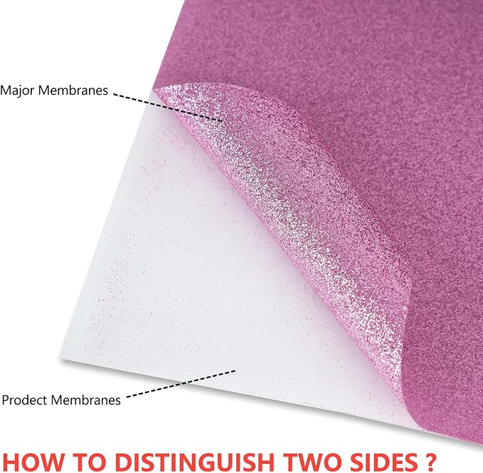 guangyintong Glitter Purple Pink Heat Transfer Vinyl HTV Rolls - Image 4