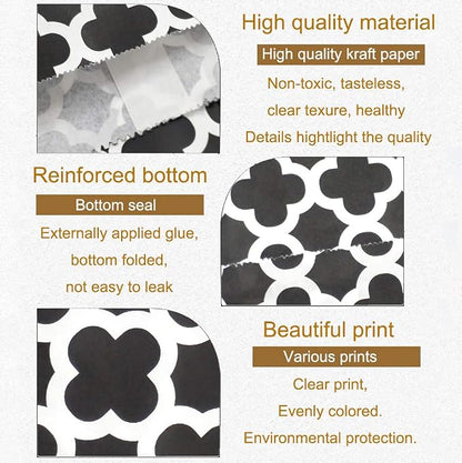KEYYOOMY 100 Pcs Black Candy Buffet Bags - Image 3