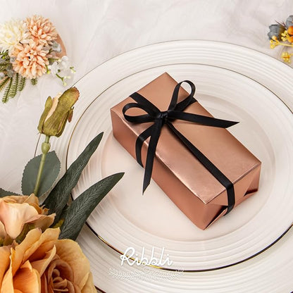 Ribbli Black Satin Ribbon Double Faced Satin 1/4 Inch x Continuous 100 - Image 2